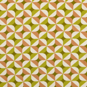 Viskose Popeline Geometrisch grün