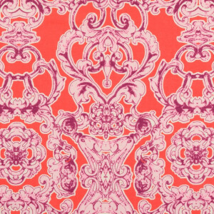 Baumwoll Voile Barock rot