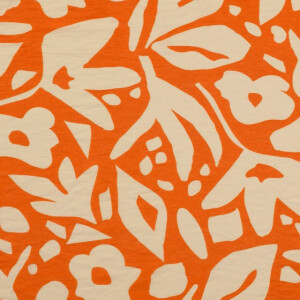 Viskose Nylon Blumen orange
