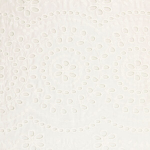 Baumwolle popeline stickerei blumen weiß