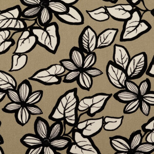 Viskose Leinen Blumen sand