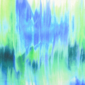 Viskose Satin Digitaldruck Batik grün/blau