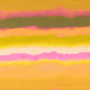 Viskose Satin Digitaldruck Batik Streifen gelb/orange