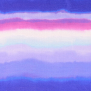 Viskose Satin Digitaldruck Batik Streifen blau