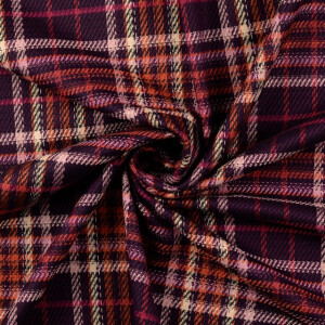 Viskose webware garngefärbt karo fuchsia