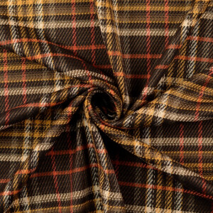 Viskose webware garngefärbt karo senf