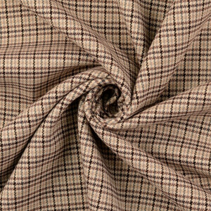 Viskose webware double face hahnentritt schwarz