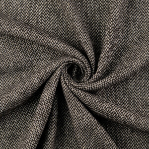 Mantel tweed melange geometrisch schwarz/grau