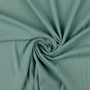 Strickjersey ajour garngefärbt petrol