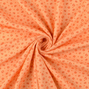 Feincord digitaldruck blumen apricot