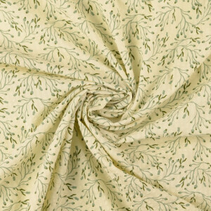 Seersucker blumen grün