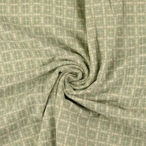 Seersucker geometrisch grün