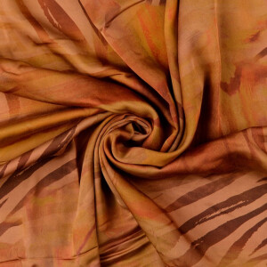 Viskose satin digitaldruck abstrakt braun