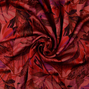 Viskose satin digitaldruck abstrakt rood