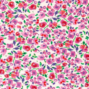 Baumwolljersey Digitaldruck Blumen rosa