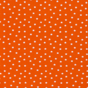 Baumwolljersey Sterne orange