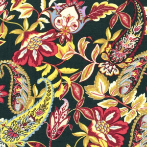 Viskose Nylon Krepp Paisley dunkelgrün