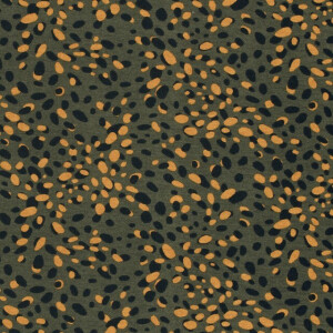 Viskosejersey Leopard khaki grün