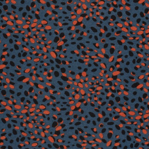 Viskosejersey Leopard stahlblau