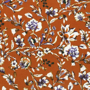 Viskosejersey Blumen brick