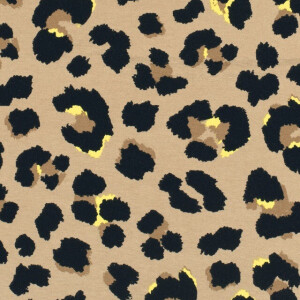 Viskosejersey Leopard beige