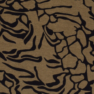 Jersey Stoff Discharge Abstrakt camel