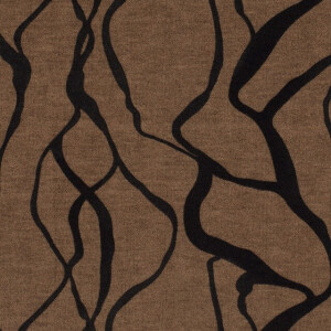 Jersey Stoff Discharge Abstrakt camel