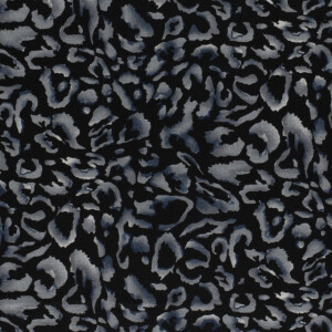 Jersey Stoff Discharge Leopard grau
