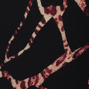 Jersey Stoff Discharge Abstract schwarz