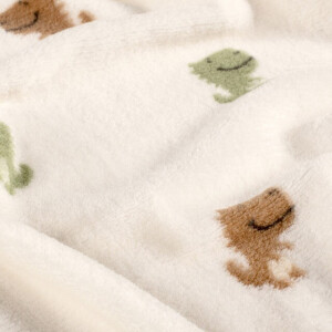 Coral Fleece bedruckt Krokodile offwhite