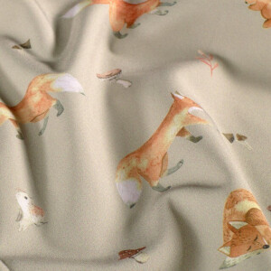 Softshell Digitaldruck Füchse beige