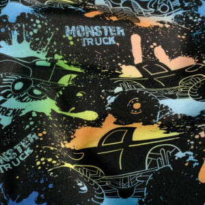 Softshell Digitaldruck Monstertrucks schwarz