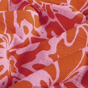 Baumwoll musselin abstrakt orange