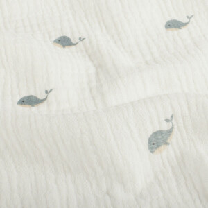 Baumwoll Musselin Wale offwhite