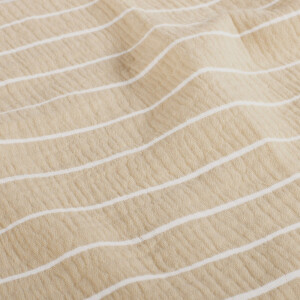 Baumwoll Musselin Streifen offwhite/beige