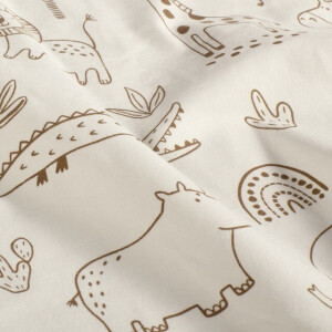 Baumwolljersey Bio Naturel Safari offwhite