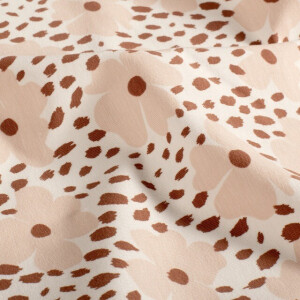 Baumwolljersey Blumen offwhite