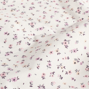 Baumwolljersey Blumen offwhite