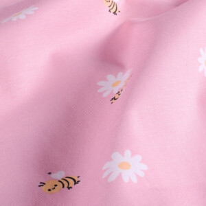 Baumwolljersey Bienen rosa
