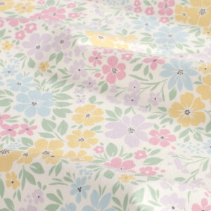 Baumwolljersey Blumen offwhite