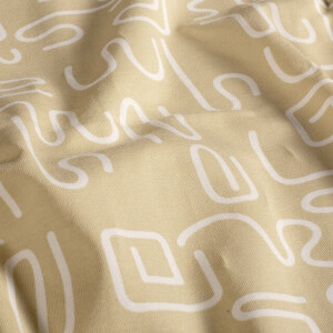 Baumwolljersey Abstrakt beige