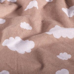 Flanell bedruckt wolken altrosa