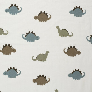 Flanell bedruckt dinos offwhite