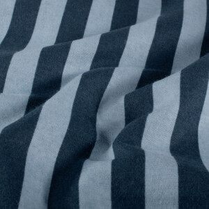 Flanell bedruckt streifen marine