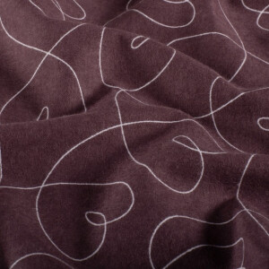 Flanell bedruckt hertzen mauve