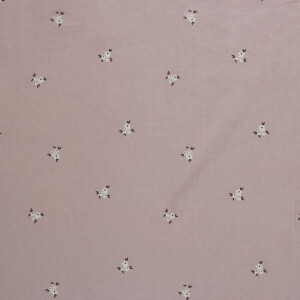 Flanell bedruckt blumen hellrosa