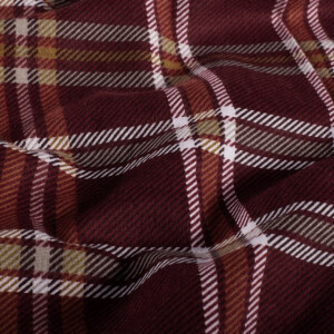 Flanell bedruckt karos dunkelrot