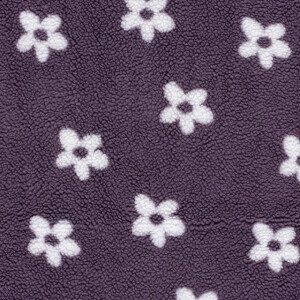 Sherpa fleece jacquard blumen mauve
