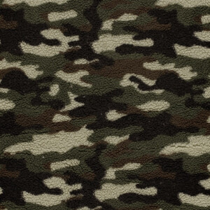 Sherpa fleece jacquard camouflage khaki grün