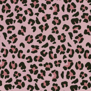Sweat/french terry digitaldruck leopard hellrosa